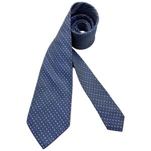FAÇONNABLE XL Blue Geometric Silk LUXURY Tie HANDMADE ITALY